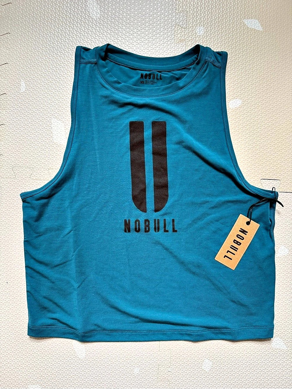 NOBULL muscle Crop Tank women’s Blue Tank Top NWT